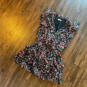 VICI collection mini summer floral frill dress Size SMALL